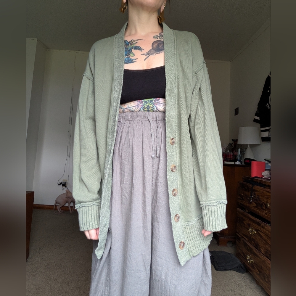 Aerie Sage Cardigan